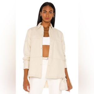 NWT Natasha Shacket in Ivory - Tan L'Academie Button down shirt jacket